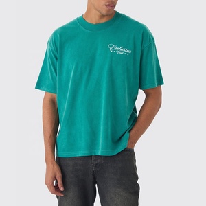 Camiseta Extra Grande Personalizada para Hombre, Color Sólido, Cuello Redondo, 100% Algodón, Estilo Urbano, Ropa Deportiva - Product Image 1