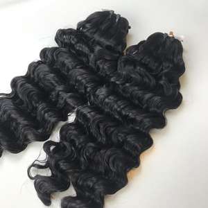 Precio al por mayor Fancy Curly 100% Raw Virgin Pelucas de cabello humano vietnamita Color natural Super Extensiones de cabello doble dibujado - Product Image 3