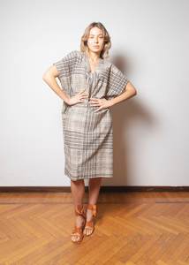 Vestido Kaftan Boho Chic de Algodón Indio Ligero con Estampado Geométrico, Traje Maxi de Verano HANIMA013 - Product Image 2