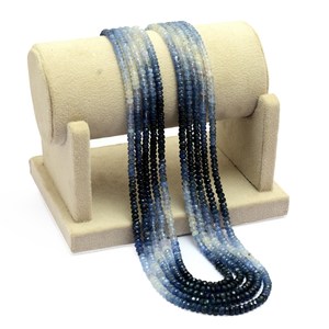 Cuentas facetadas de zafiro AAA de 4 mm-4,5 mm, cuentas de zafiro birmano azul ombré natural, piedras preciosas para collar en capas - Product Image 4