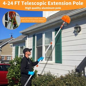 Asta Telescopica in Metallo e Plastica da 4 a 24 Piedi per Pulizie Domestiche e Uso Esterno - Product Image 6