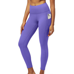 Customized Soft Nylon Fit Tights for <b>Women</b> High Waist Workout Yoga <b>Leggings</b> Breathable and Seamless - Product Image 5
