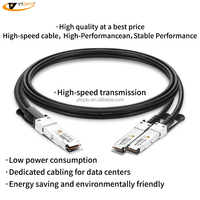 Cable DAC de Conexión Directa de Cobre YTOPTO 200G QSFP56 2x100G QSFP28 Compatible con Mellanox HDR y Cisco/TP-Link/Mikrotic, CE