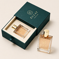 Boîte à tiroir rigide de luxe personnalisée pour emballage de parfum, boîtes cadeaux en carton imprimées avec logo, certifiées FSC, faible MOQ, fabricant OEM