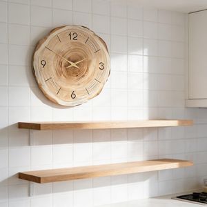 Reloj de Pared Inspirado en Anillos de Árbol, Decoración Silenciosa de Estilo Rústico - Product Image 4
