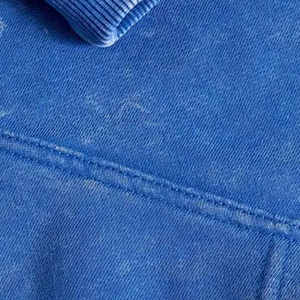 เสื้อฮู้ดดี้แบบ Acid Wash สำหรับผู้ชาย – เสื้อฮู้ดดี้ผ้าฟลีซเนื้อหนักทรงโอเวอร์ไซส์ พร้อมฮู้ดปรับได้ กระเป๋าหน้า และชายเสื้อแบบริบ - Product Image 4