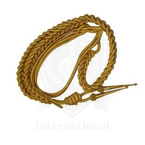 Bullion Wire Gold Aiguilettes Uniform Cords Metal Tip Factory Direct Supply Best Quality Custom Shoulder Cord for Ceremony - Product Image 1
