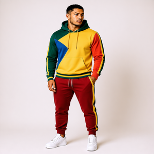 Mens Winter Jogger Suit Thick Hoodie And <b>Pants</b> Set Designed For Cold Climate Outdoor Activity Wear - Product Image 6