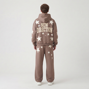 Men <b>Women</b> Printed Pullover Hooded <b>Tracksuit</b> Winter Casual Full Length Drop Shoulder Sweat Hoodie Wide Leg Pants Unisex 2 1 - Product Image 6