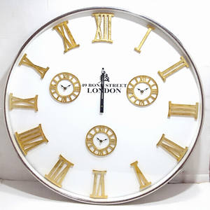 Reloj de Pared de Diseño Elegante con Forma Redonda y Metal de Acero Inoxidable para Hogar, Hoteles y Banquetes - Product Image 1