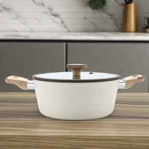 Olla de Acero Inoxidable Antiadherente con Tapa de Acero Inoxidable, Compatible con Inducción, Apta para Lavavajillas y Horno, Utensilio para Cocinar Sopas - Product Image 1