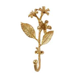 Nouveau crochet en aluminium poli doré en forme de fleur pour cadeaux, décoration, utilisation extérieure, organisateur de chambre, organisateur de placard - Product Image 1