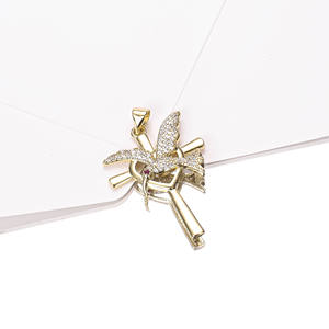 จี้รูปนกฮัมมิงเบิร์ดประดับเพชรเลี้ยงในห้องปฏิบัติการทอง 14K เครื่องประดับชั้นดีสำหรับผู้หญิง - Product Image 2