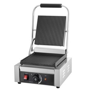 Piastra Elettrica Professionale 1800W per Panini in Acciaio Inox con Controllo della Temperatura per Cucinare Sandwich e Pressare - Product Image 1