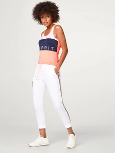 Camiseta sin mangas deportiva para mujer Sprit, con bloques de color, chaleco transpirable de poliéster tejido con logo frontal - Product Image 6