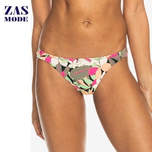 Culotte Femme en Coton Imprimé Floral avec Nœud, Taille Quotidienne, Logo, Respirante, Anti-Bactérienne, Coupe Droite - Product Image 1