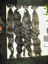 ต่อผมเกรดพรีเมียมสีเทาธรรมชาติแบบเวฟท์  ผมแท้จากวัดอินเดียสีเทาแบบเรมี่  ต่อผมแบบเวฟท์สองชั้น ขายส่ง - Product Image 2