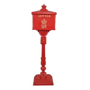 Black Coated Vintage Mailbox With Pillar Stand Weatherproof Heavy Duty Garden Post <b>Box</b> For Farmhouse Garden Outdoor Home Items - Product Image 5