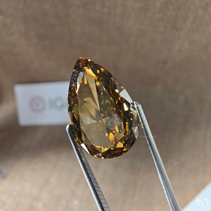 Diamante de Laboratorio Amarillo Marrón Modificado en Forma de Pera, 5.08 CT, IGI VS1, Piedra Suelta para Joyería de Marca Privada OEM - Product Image 1