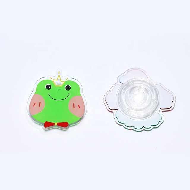 Hot Sale Acrylic Mobile Phone Grips Transparent Acrylic Phone Grip Socket Cartoon Desk Phone Holders Promotional Gifts