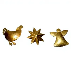 Decoración de Pared Rústica de Latón con Forma de Corazón y Patrón de Ciervo, Adorno para Sala de Estar, Tema Navideño, Pieza Única - Product Image 2