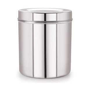 Recipiente de Almacenamiento de Alimentos Ecológico Moderno de Acero Inoxidable Plateado, Recipiente de Cocina Duradero con Tapa para Té, Azúcar, Especias, Granos - Product Image 3