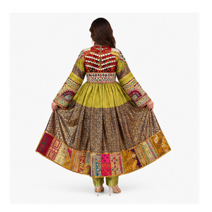 Nuevo Vestido Afgano Pakistaní para Bodas y Fiestas, con Encaje Bordado, Estilo Bohemio Vintage, Largo hasta el Suelo, Corte en A, para Mujer - Product Image 5