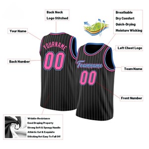Maillot de basket-ball personnalisé pour hommes, broderie, uniforme d'équipe pas cher, vêtements de sport respirants, fournisseur en gros OEM - Product Image 2