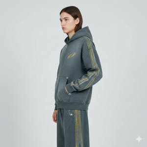 Ranzia Industry Private Label Full Face Zip Hoodie and Joggers Eco-Friendly Cotton Streetwear Factory Custom Manufacturer - Product Image 2