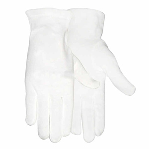 Premium Quality Masonic White Full Finger Gloves Solid Color Fabric Material Classical Style Sew-On Application - Product Image 2