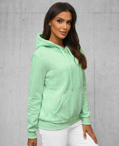 เสื้อสเวตเชิ้ตมีฮู้ดสีเขียวมิ้นท์สำหรับผู้หญิง แขนยาว ผ้าฝ้ายฟลีซ มีกระเป๋า ระบายอากาศได้ดี เหมาะสำหรับฤดูหนาว สวมใส่สบาย น้ำหนัก 320 กรัม - Product Image 3