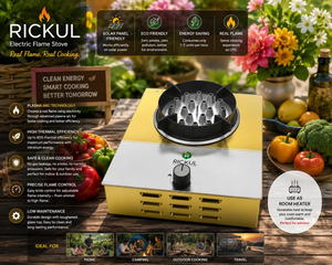 Rickul Plasma Electric Cooking <b>Stove</b> with Glass Surface 3000W Safe Flame Technology Single Burner Portable <b>Stove</b> - Product Image 5