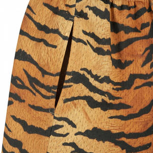 Shorts de basketball pour hommes, 5 pouces, style streetwear, taille élastique, logo avant, polyester/coton, séchage rapide, respirant - Product Image 4