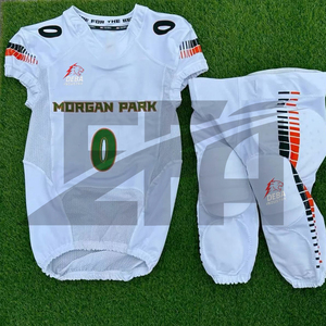 Uniformes de football américain en gros les plus vendus, grandes tailles, logo frontal, taille personnalisée, 100 % polyester, nouvelle mode - Product Image 3
