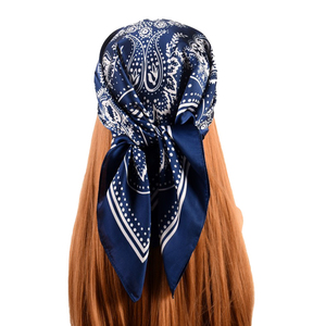 Pañuelo de algodón de moda para la cabeza, pañuelo cuadrado para el cabello para mujer, pañuelo para el cuello, pañuelo personalizado, cubrecaras transpirable y elegante - Product Image 3