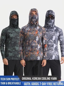 Vêtements de pêche d'extérieur unisexes, grande taille, confortables, UPF 50, imperméables, coupe-vent, respirants, antibactériens, séchage rapide, manches longues - Product Image 4