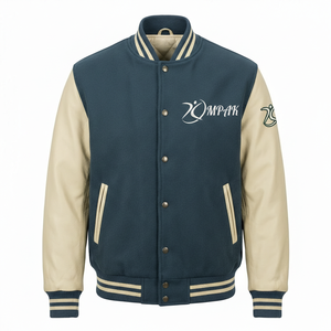 Vêtements en gros de style américain professionnel en mélange de laine chenille avec lettres, streetwear pour lycée - Product Image 1