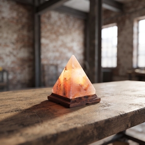 Lámpara de Mesa Piramidal de Cristal de Sal del Himalaya, Luz Decorativa Cálida de Sal Mineral para Dormitorio, Sala de Estudio, Hogar y Áreas de Bienestar - Product Image 5