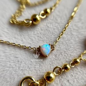 Minimaliste Or Opale Collier Poire Pendentif Dainty Octobre Pierre De Naissance Bijoux pour Demoiselle D'honneur Cadeau De Mode Pendentifs Charmes - Product Image 4