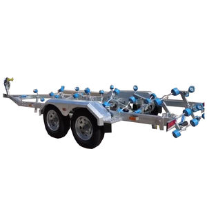 <span class=keywords><strong>Remorque</strong></span> de <span class=keywords><strong>bateau</strong></span> à deux essieux de 2000kg, cadre galvanisé pour bateaux jusqu'à 7.1m/23ft, <span class=keywords><strong>remorque</strong></span> ponton d'eau salée robuste - Product Image 2