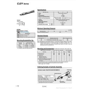 SMC Pneumatics Air Cylindre CDJ2YB16-15Z-B Pièces Pneumatiques - Product Image 3