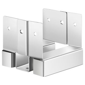 Base per Palo 4x4 Rinforzata, 10 Pezzi, Dimensione Interna 3.53x3.56 pollici/89.6x90.5mm, in Acciaio al Carbonio Zincato, per Gazebo, Pergola, Tettoie e Supporti - Product Image 1