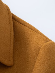 Men's Wool Overcoat Notched Lapel Single Breasted Long Thick Warm Winter <b>Coat</b> Fur Trim Reversible Eco-Friendly Brown - Product Image 2