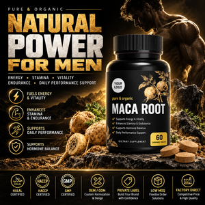 อาหารเสริมสารสกัดจากรากมาคา ฮาลาล ยี่ห้อเอลมา ฟู้ด ชนิดเม็ดเคี้ยว 60 เม็ด บำรุงพลังงานสำหรับผู้ชาย ช่วยเรื่องการเผาผลาญและการไหลเวียนโลหิต ได้รับมาตรฐาน GMP และ HACCP - Product Image 1