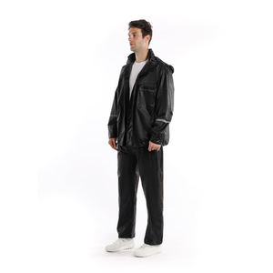 Ensemble survêtement homme coupe-vent réfléchissant en polyester, veste et pantalon streetwear d'hiver imperméables et personnalisables - Product Image 2