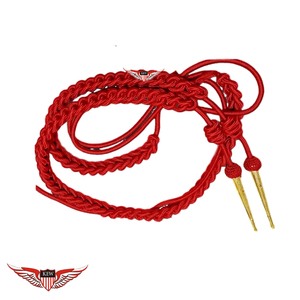 Aiguillette Customized High Quality Tactical Aiguillette Cords Custom Aiguillettes <b>Accessories</b> with Metallic Golden Tip - Product Image 4