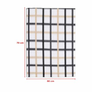 Serviette de cuisine 100% coton, motif gaufré, séchage rapide, sans AZO, avec motif à carreaux, en provenance d'Inde, serviettes de cuisine douces - Product Image 5