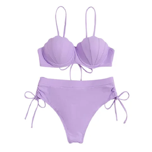 Conjunto de Bikini Casual para Mujer, Traje de Baño Elegante de Dos Piezas, Ropa de Playa Cómoda, Look de Moda de Verano, Micro Triángulo Sexy al por Mayor - Product Image 5