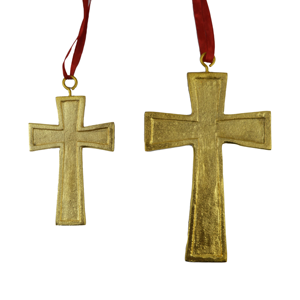 Cruz Pectoral Moderna Hecha a Mano de la Hermandad Terra Sancta, Chapada en Oro, Colgante de Metal, Crucifijo, Artículos Religiosos de Moda - Product Image 6