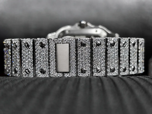 Luxury Fashion Antique Full Pave VVS Moissanite Square <b>Skeleton</b> Stainless Steel Men's <b>Watch</b> with <b>Automatic</b> Mechanical Movement - Product Image 2
